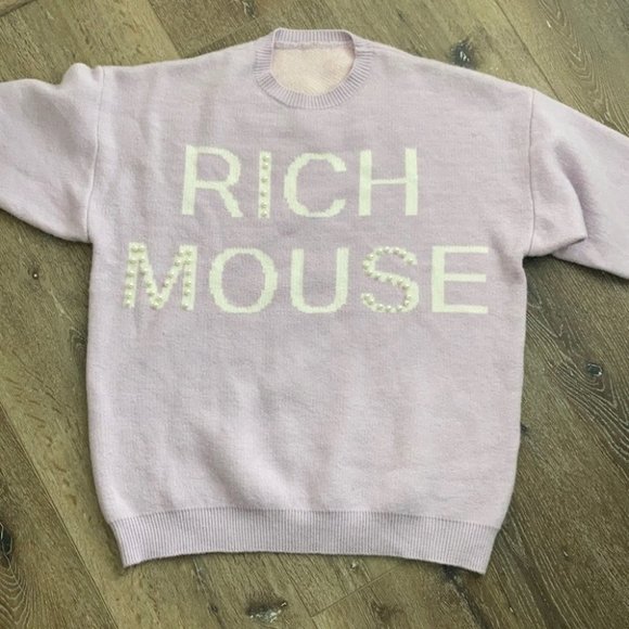 Rare Pastel Purple Knit Oversized Cat Sweater - Picture 4 of 9